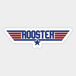 Rooster Top Gun Logo Sticker
